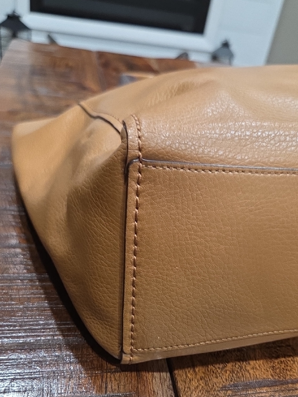 Coach Pebbled Leather Beige Tote - Picture 7 of 13